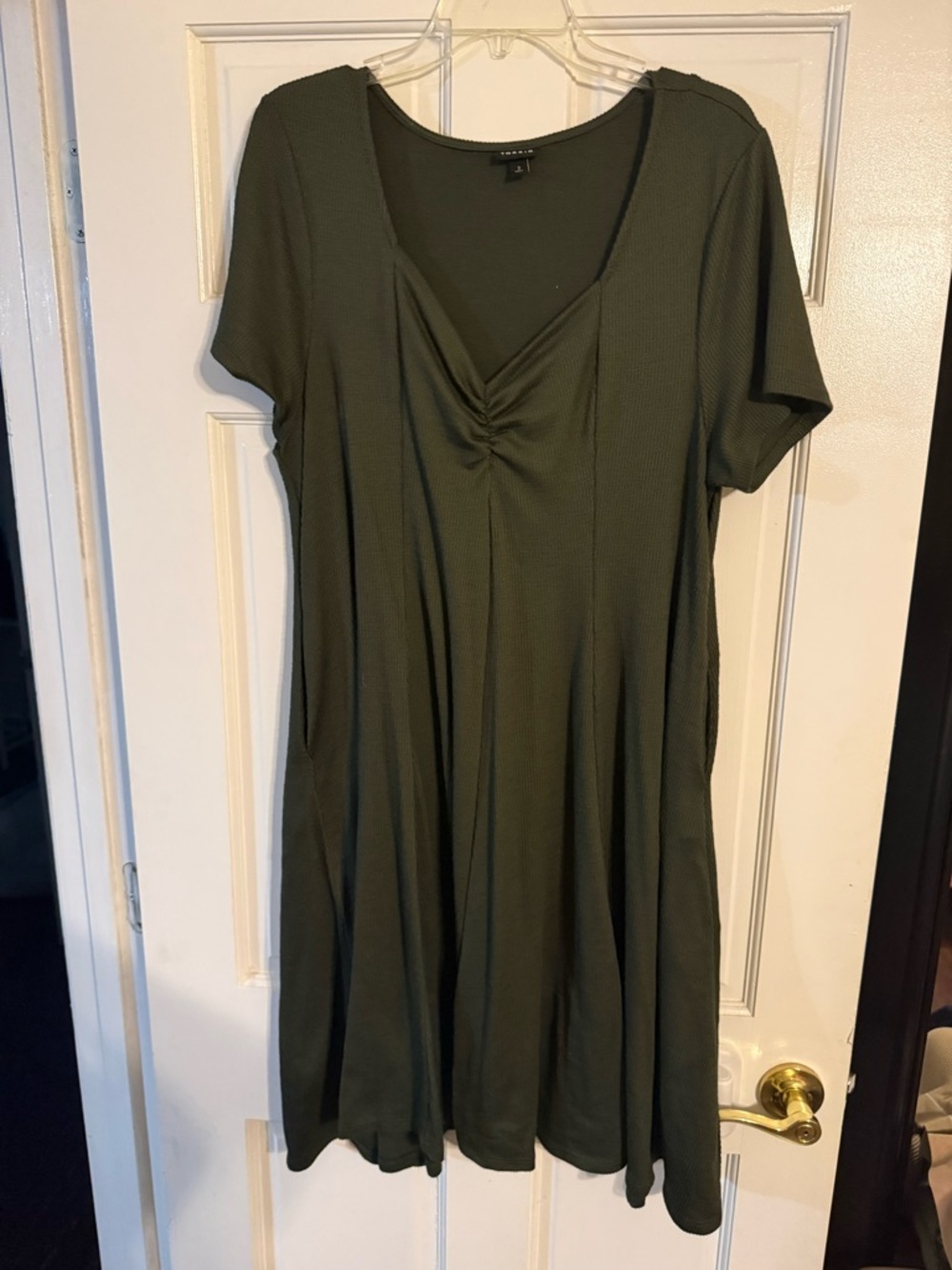 torrid Olive Green V-Neck Midi Dress